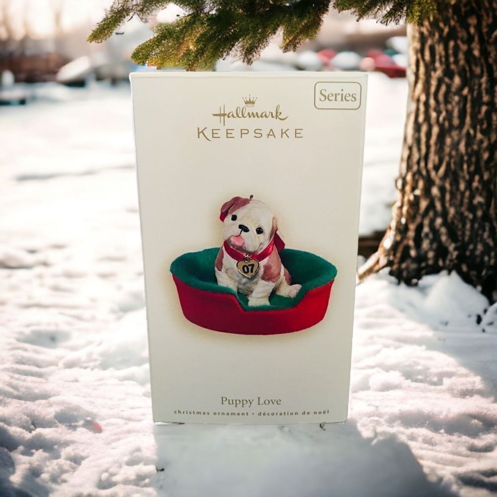 Vintage Halmark Keepsake Puppy Love Ornament